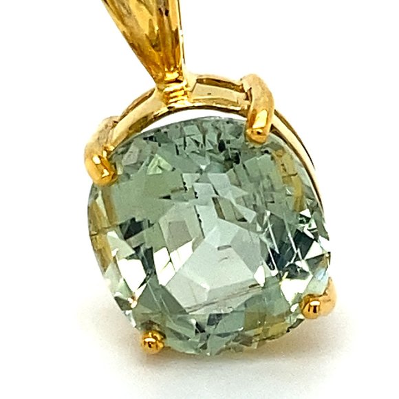 Mint Green Tourmaline 6.50ct Solid 14K Pendant - Picture 6 of 6